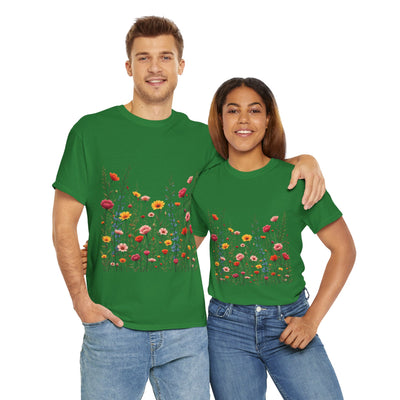 Wildflowers, Graphic T-Shirts for Women, Floral Shirt, Womens Short Sleeve, Ladies Graphic Tees #5103TTS