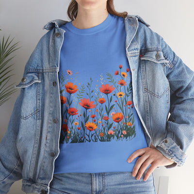 Wildflowers, Graphic T-Shirts for Women, Floral Shirt, Womens Short Sleeve, Ladies Graphic Tees #5102TTS