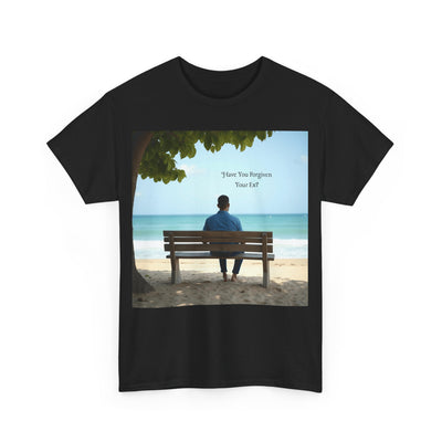 Have You Forgiven Your Ex?Man on Bench Looking at Waves, Forgiving T-Shirt, Forgiveness, Relationship Healing Top #5005STS