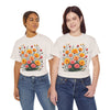 Wildflowers and Pink & Yellow Roses, Graphic T-Shirts for Women, Floral Shirt, Womens Short Sleeve, Ladies Graphic Tees #5140TTS