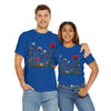 Wildflowers and a Red Rose, Graphic T-Shirts for Women, Floral Shirt, Womens Short Sleeve, Ladies Graphic Tees #5008TTS