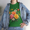 Wildflowers and Pink & Yellow Roses, Graphic T-Shirts for Women, Floral Shirt, Womens Short Sleeve, Ladies Graphic Tees #5144TTS
