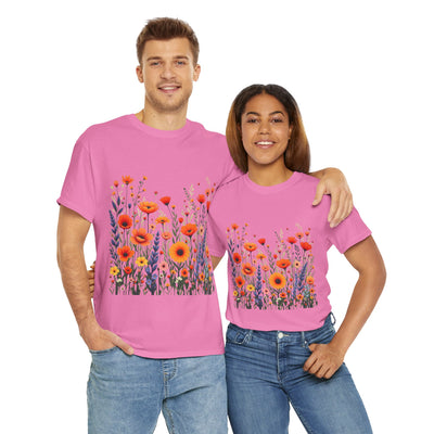 Wildflowers, Graphic T-Shirts for Women, Floral Shirt, Womens Short Sleeve, Ladies Graphic Tees #5105TTS