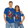 Wildflowers and Red Roses, Graphic T-Shirts for Women, Floral Shirt, Womens Short Sleeve, Ladies Graphic Tees #5130TTS