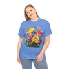 Wildflowers and Pink & Yellow Roses, Graphic T-Shirts for Women, Floral Shirt, Womens Short Sleeve, Ladies Graphic Tees #5148TTS