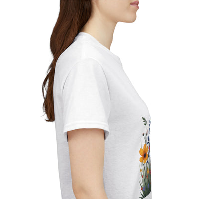 Wildflowers, Graphic T-Shirts for Women, Floral Shirt, Womens Short Sleeve, Ladies Graphic Tees #5117TTS