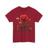 Wildflowers and a Red Rose, Graphic T-Shirts for Women, Floral Shirt, Womens Short Sleeve, Ladies Graphic Tees #5007TTS