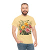 Wildflowers and Pink & Yellow Roses, Graphic T-Shirts for Women, Floral Shirt, Womens Short Sleeve, Ladies Graphic Tees #5149TTS