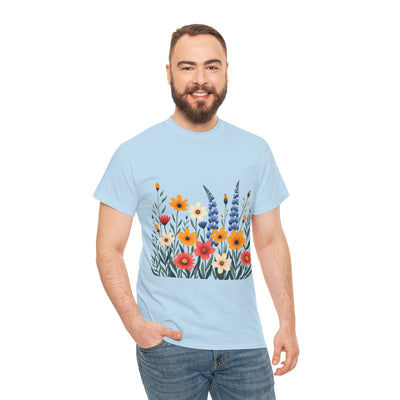 Wildflowers, Graphic T-Shirts for Women, Floral Shirt, Womens Short Sleeve, Ladies Graphic Tees #5111TTS