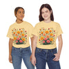 Wildflowers and Pink & Yellow Roses, Graphic T-Shirts for Women, Floral Shirt, Womens Short Sleeve, Ladies Graphic Tees #5140TTS