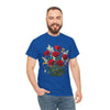 Wildflowers and Red Roses, Graphic T-Shirts for Women, Floral Shirt, Womens Short Sleeve, Ladies Graphic Tees #5128TTS