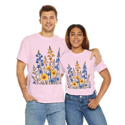 Wildflowers, Graphic T-Shirts for Women, Floral Shirt, Womens Short Sleeve, Ladies Graphic Tees #5121TTS