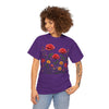 Wildflowers and Red Roses, Graphic T-Shirts for Women, Floral Shirt, Womens Short Sleeve, Ladies Graphic Tees #5034TTS
