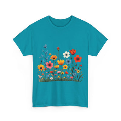 Wildflowers, Graphic T-Shirts for Women, Floral Shirt, Womens Short Sleeve, Ladies Graphic Tees #5115TTS