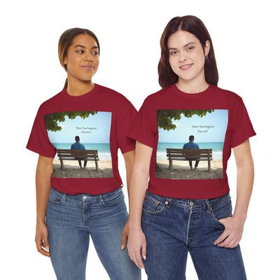 Have You Forgiven Your Ex?Man on Bench Looking at Waves, Forgiving T-Shirt, Forgiveness, Relationship Healing Top #5005STS