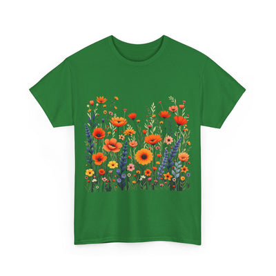 Wildflowers, Graphic T-Shirts for Women, Floral Shirt, Womens Short Sleeve, Ladies Graphic Tees #5105TTS