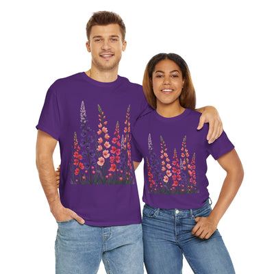 Wildflowers, Graphic T-Shirts for Women, Floral Shirt, Womens Short Sleeve, Ladies Graphic Tees #5118TTS