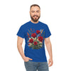 Wildflowers and Red Roses, Graphic T-Shirts for Women, Floral Shirt, Womens Short Sleeve, Ladies Graphic Tees #5129TTS