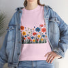 Wildflowers, Graphic T-Shirts for Women, Floral Shirt, Womens Short Sleeve, Ladies Graphic Tees #5112TTS