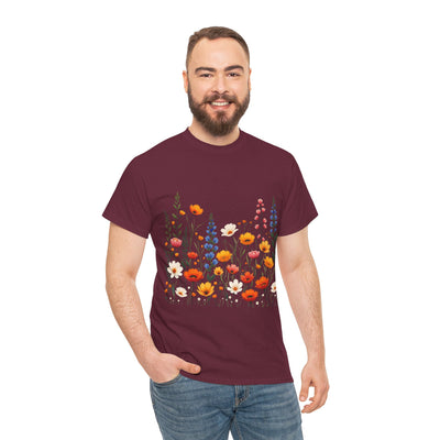 Wildflowers, Graphic T-Shirts for Women, Floral Shirt, Womens Short Sleeve, Ladies Graphic Tees #5110TTS