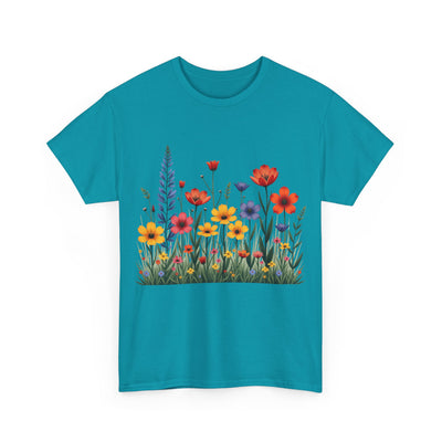 Wildflowers, Graphic T-Shirts for Women, Floral Shirt, Womens Short Sleeve, Ladies Graphic Tees #5117TTS