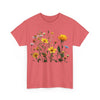Wildflowers and a Yellow Rose, Graphic T-Shirts for Women, Floral Shirt, Womens Short Sleeve, Ladies Graphic Tees #5009TTS