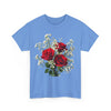 Wildflowers and Red Roses, Graphic T-Shirts for Women, Floral Shirt, Womens Short Sleeve, Ladies Graphic Tees #5127TTS