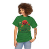 Wildflowers and a Red Rose, Graphic T-Shirts for Women, Floral Shirt, Womens Short Sleeve, Ladies Graphic Tees #5007TTS
