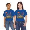 Wildflowers and Orange Roses, Graphic T-Shirts for Women, Floral Shirt, Womens Short Sleeve, Ladies Graphic Tees #5045TTS
