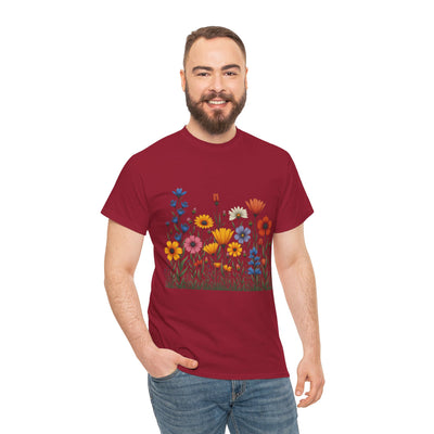 Wildflowers, Graphic T-Shirts for Women, Floral Shirt, Womens Short Sleeve, Ladies Graphic Tees #5116TTS