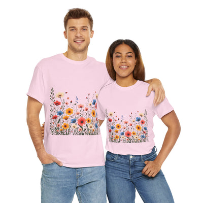 Wildflowers, Graphic T-Shirts for Women, Floral Shirt, Womens Short Sleeve, Ladies Graphic Tees #5106TTS