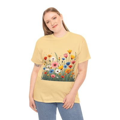Wildflowers, Graphic T-Shirts for Women, Floral Shirt, Womens Short Sleeve, Ladies Graphic Tees #5108TTS