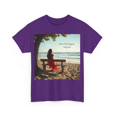 Have You Forgiven Your Ex?Woman on Bench Looking at Waves, Forgiving T-Shirt, Forgiveness, Relationship Healing Top #5002STS