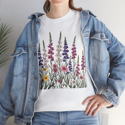 Wildflowers, Graphic T-Shirts for Women, Floral Shirt, Womens Short Sleeve, Ladies Graphic Tees #5124TTS
