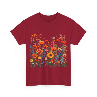 Wildflowers, Graphic T-Shirts for Women, Floral Shirt, Womens Short Sleeve, Ladies Graphic Tees #5105TTS