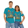 Wildflowers and Orange Roses, Graphic T-Shirts for Women, Floral Shirt, Womens Short Sleeve, Ladies Graphic Tees #5045TTS