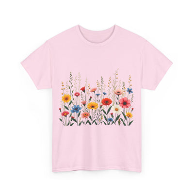 Wildflowers, Graphic T-Shirts for Women, Floral Shirt, Womens Short Sleeve, Ladies Graphic Tees #5113TTS