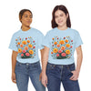 Wildflowers and Pink & Yellow Roses, Graphic T-Shirts for Women, Floral Shirt, Womens Short Sleeve, Ladies Graphic Tees #5140TTS
