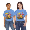 Wildflowers and Pink & Yellow Roses, Graphic T-Shirts for Women, Floral Shirt, Womens Short Sleeve, Ladies Graphic Tees #5148TTS
