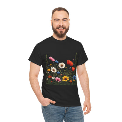 Wildflowers, Graphic T-Shirts for Women, Floral Shirt, Womens Short Sleeve, Ladies Graphic Tees #5109TTS