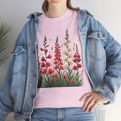 Wildflowers, Graphic T-Shirts for Women, Floral Shirt, Womens Short Sleeve, Ladies Graphic Tees #5122TTS