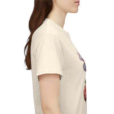 Wildflowers and Pink Roses, Graphic T-Shirts for Women, Floral Shirt, Womens Short Sleeve, Ladies Graphic Tees #5019TTS