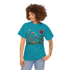 Wildflowers and a Red Rose, Graphic T-Shirts for Women, Floral Shirt, Womens Short Sleeve, Ladies Graphic Tees #5008TTS