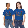 Wildflowers and a Red Rose, Graphic T-Shirts for Women, Floral Shirt, Womens Short Sleeve, Ladies Graphic Tees #5008TTS