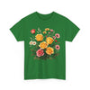 Wildflowers and Pink & Yellow Roses, Graphic T-Shirts for Women, Floral Shirt, Womens Short Sleeve, Ladies Graphic Tees #5137TTS