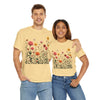 Wildflowers and Pink Roses, Graphic T-Shirts for Women, Floral Shirt, Womens Short Sleeve, Ladies Graphic Tees #5023TTS