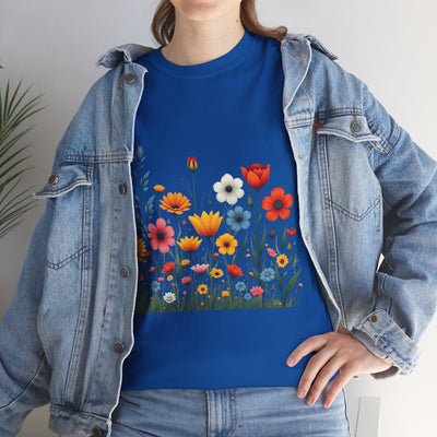 Wildflowers, Graphic T-Shirts for Women, Floral Shirt, Womens Short Sleeve, Ladies Graphic Tees #5115TTS