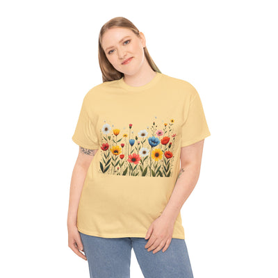 Wildflowers, Graphic T-Shirts for Women, Floral Shirt, Womens Short Sleeve, Ladies Graphic Tees #5114TTS