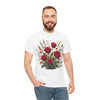 Wildflowers and Red Roses, Graphic T-Shirts for Women, Floral Shirt, Womens Short Sleeve, Ladies Graphic Tees #5129TTS