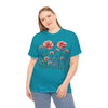 Wildflowers and Pink Roses, Graphic T-Shirts for Women, Floral Shirt, Womens Short Sleeve, Ladies Graphic Tees #5015TTS